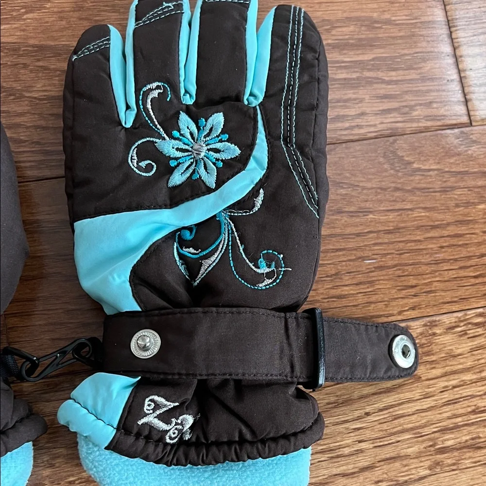 3M Thinsulate Black and Blue Kids Mittens